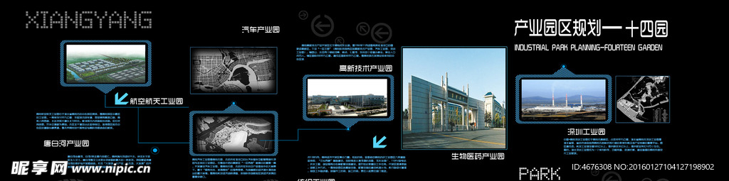 智慧产业园区数字背景贴图