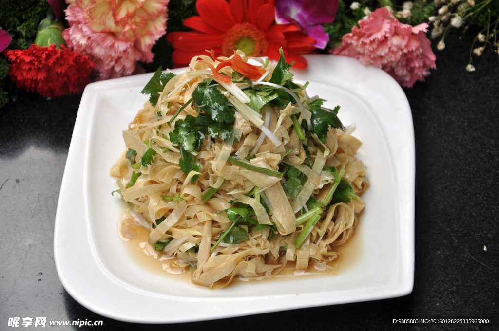 香菜拌豆筋