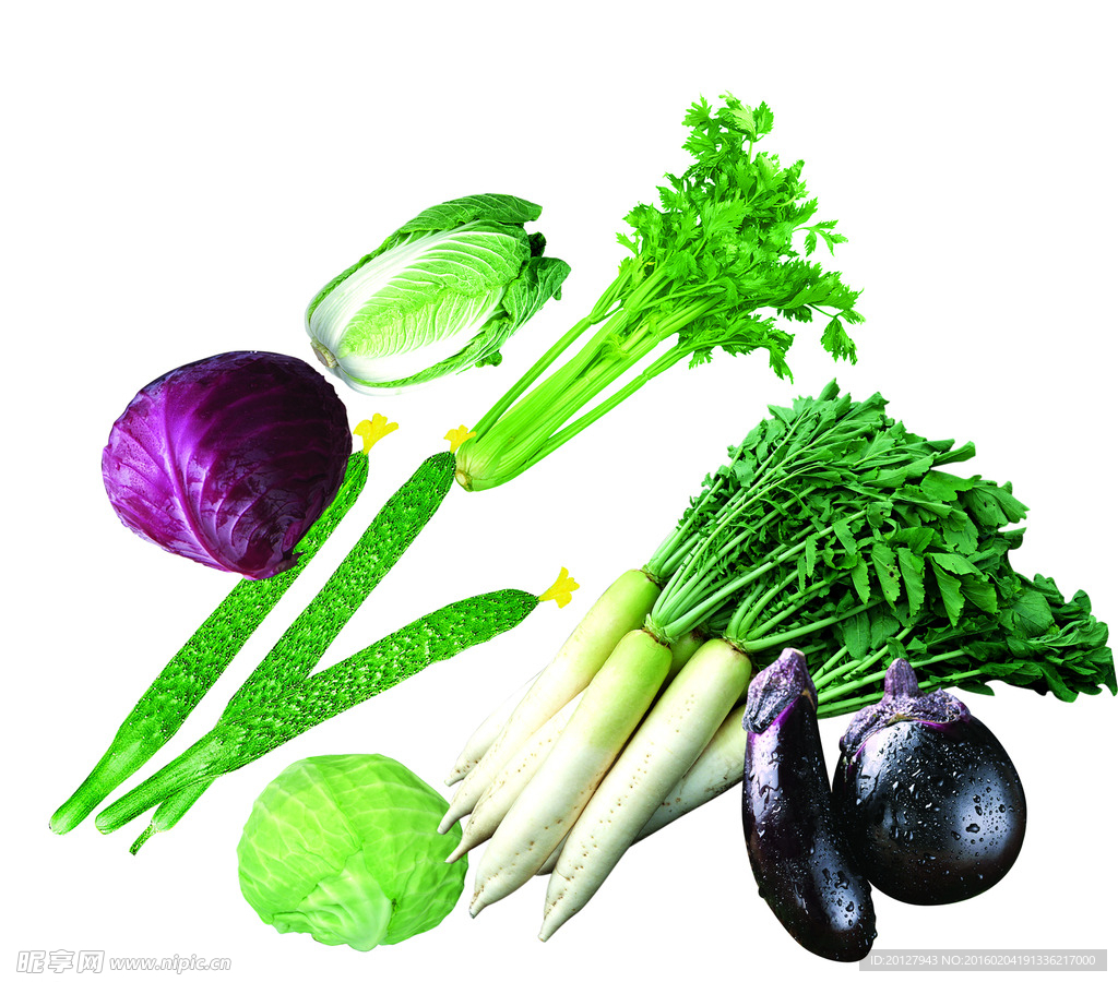 蔬菜分层素材