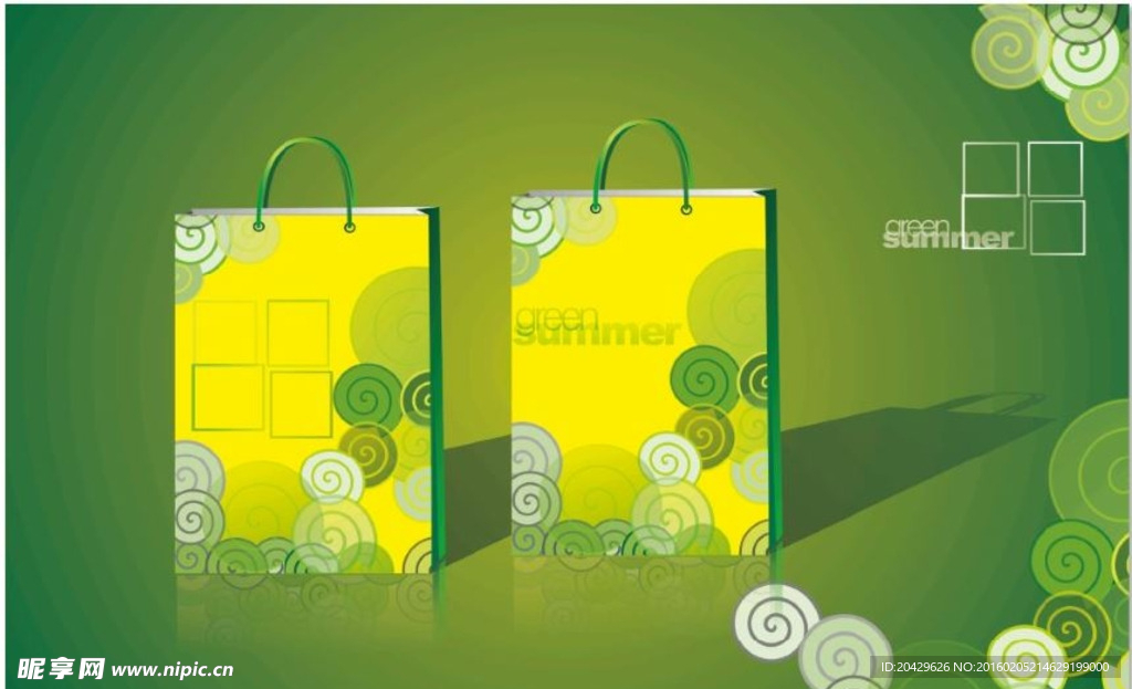 清凉一夏手提袋设计