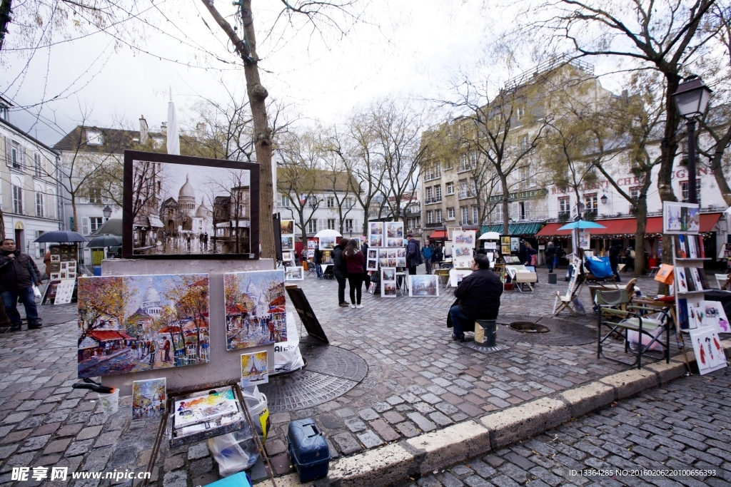 欧洲街 画家