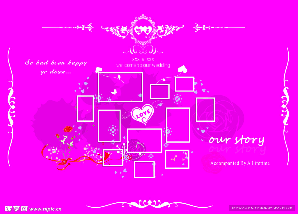 婚礼 主题 背景 迎宾区 喷绘