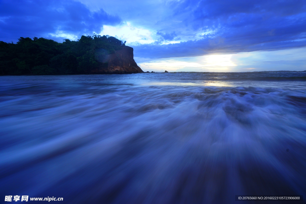 斯里兰卡黄昏海景