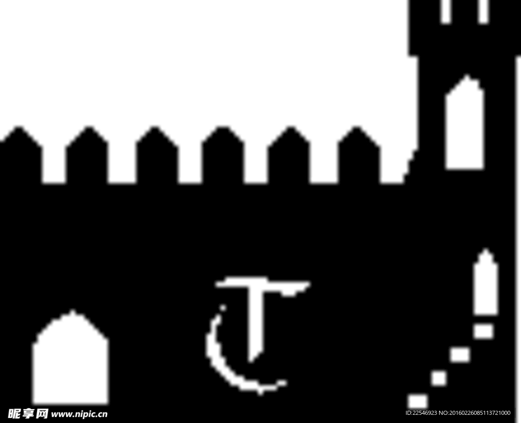 黑色矢量建筑图