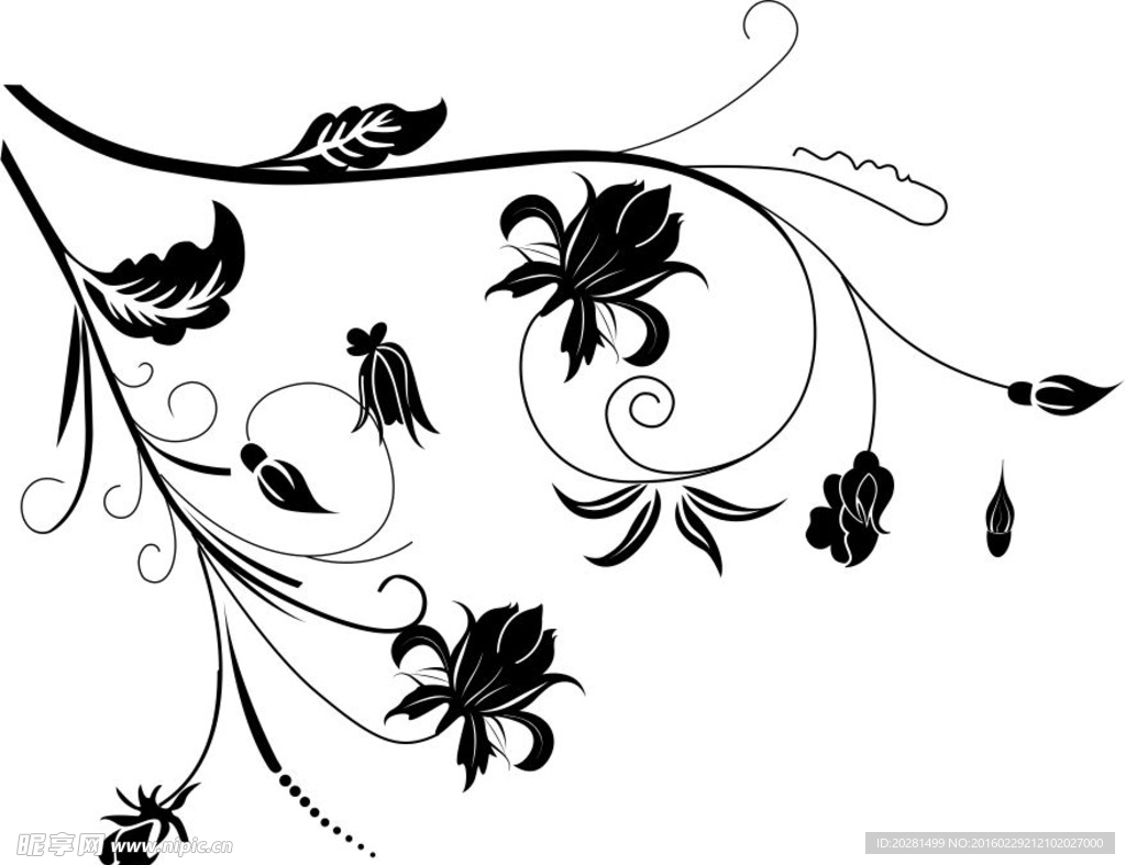 硅藻泥矢量图  对角花 花矢量