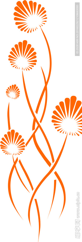 硅藻泥矢量图  对角花 花矢量