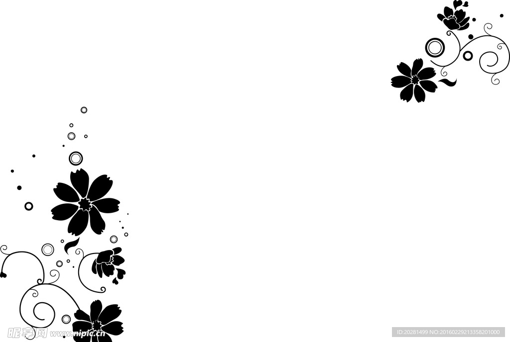 硅藻泥矢量图  对角花 花矢量