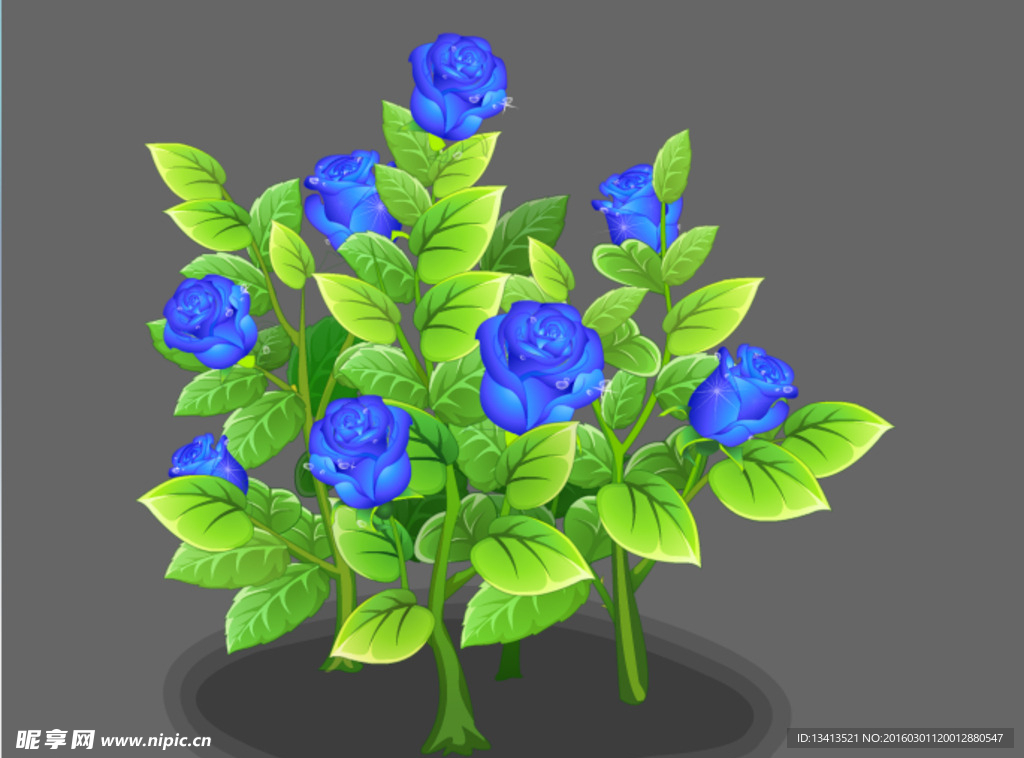 紫色玫瑰花树flash动画