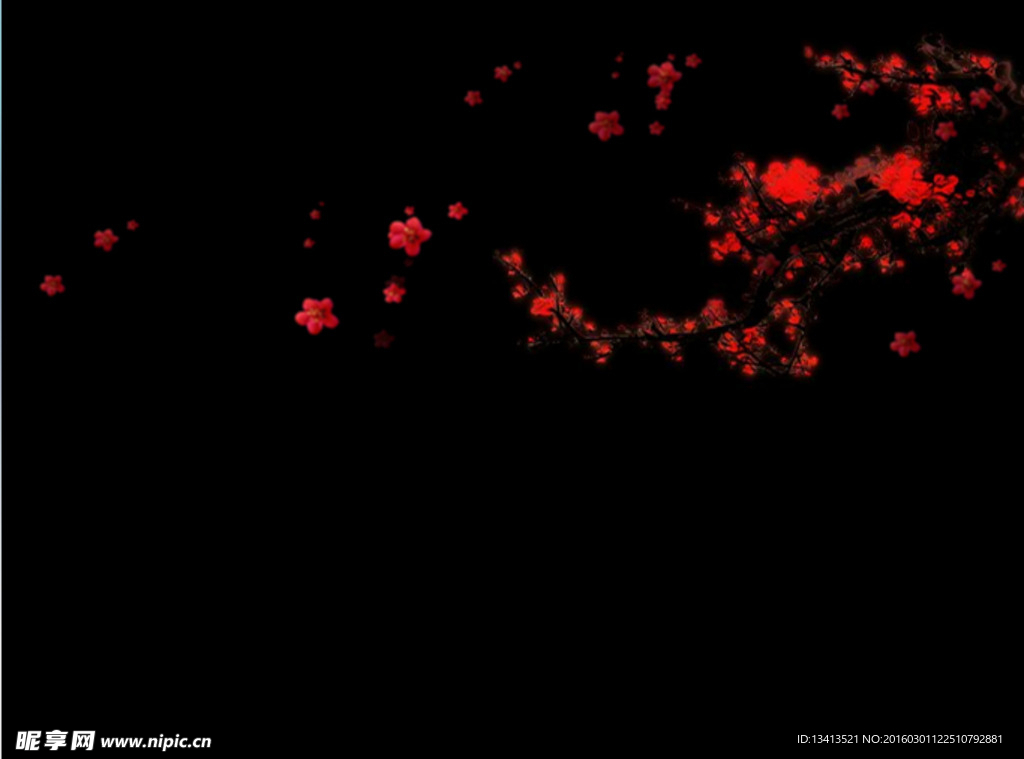 飘落的红色梅花flash动画