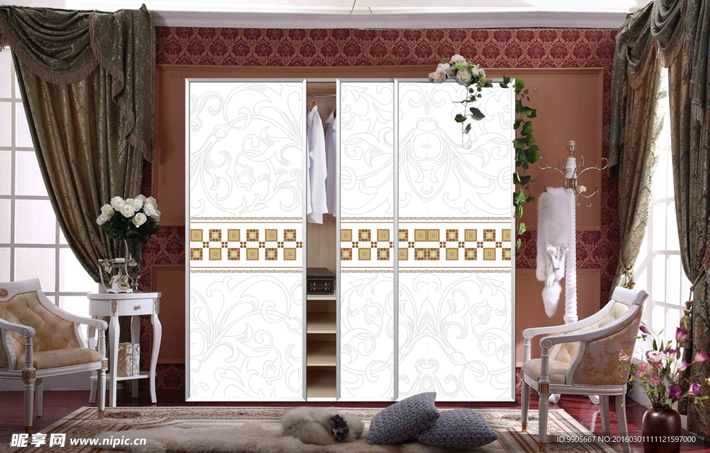 风雅之士移门衣柜效果图展示