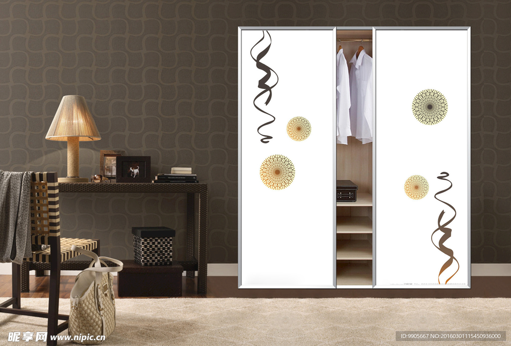 执着情怀移门室内效果图分层图