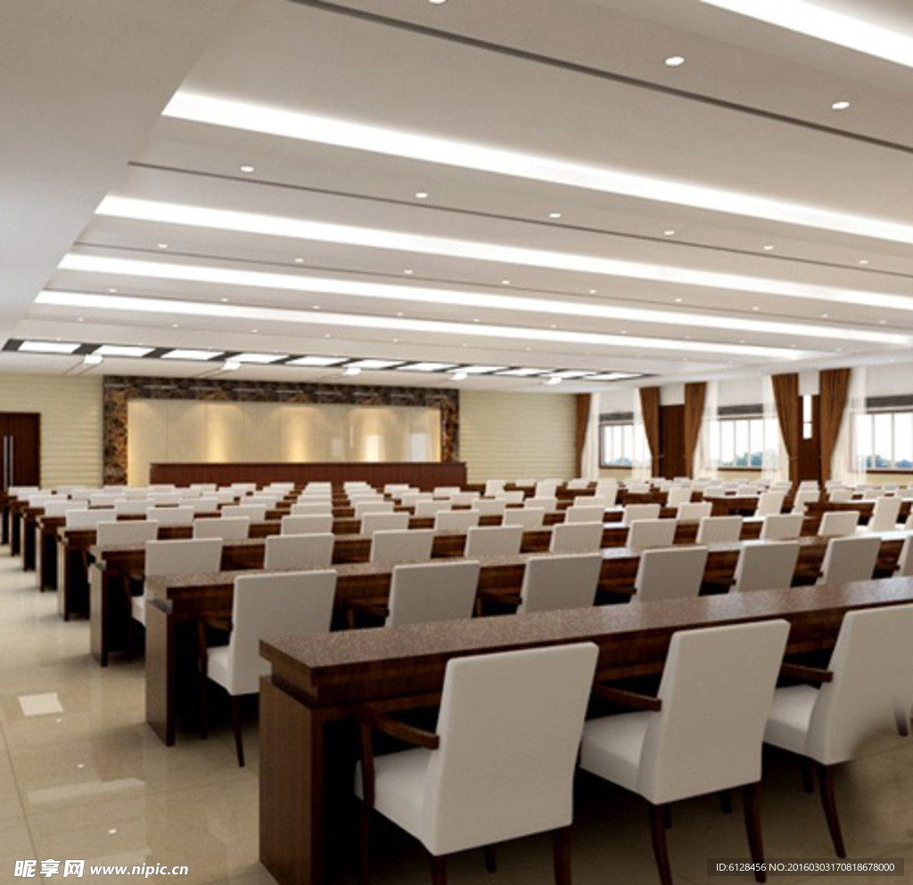 大会议室带贴图灯光材质全套模型