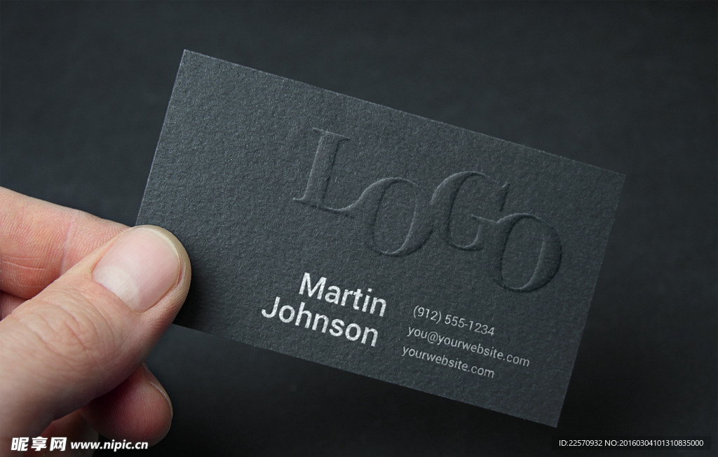 浮雕的名片样机