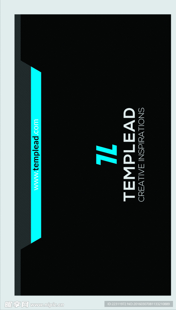 国外黑色简约炫酷名片模板