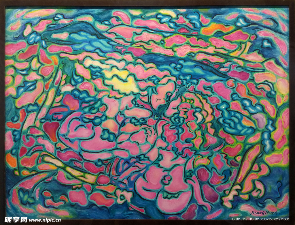 抽象彩绘漂亮彩云油画