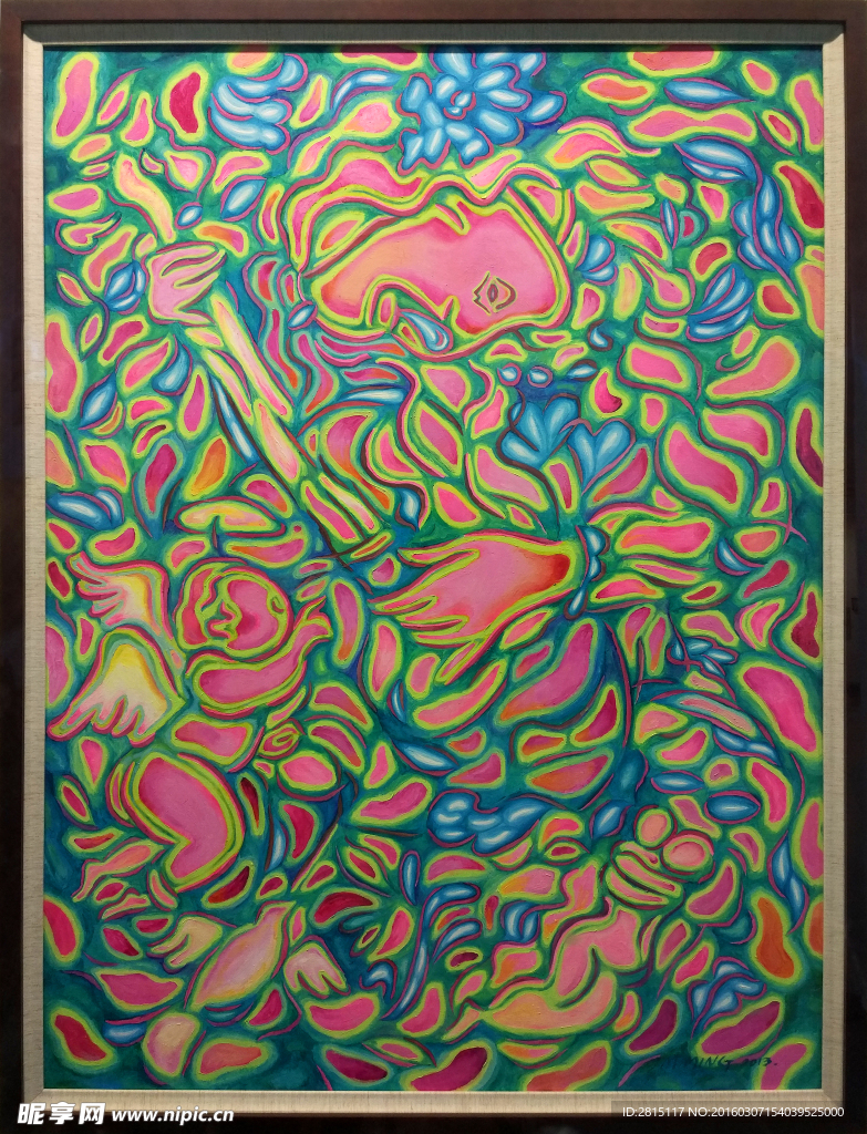 现代唯美抽象彩绘油画