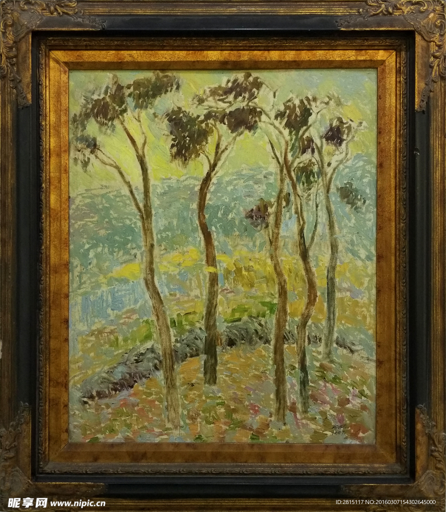 小树林抽象油画