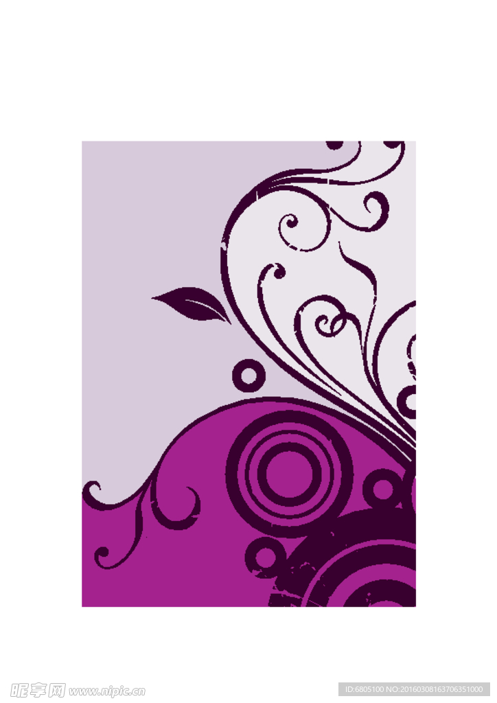 矢量花纹生长背景底纹