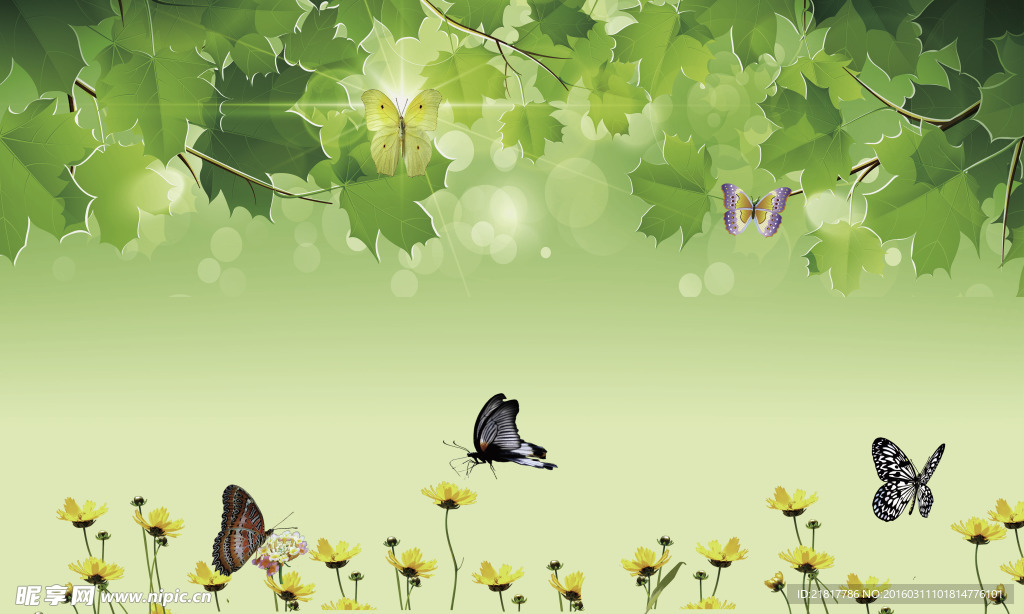 蝴蝶 背景墙
