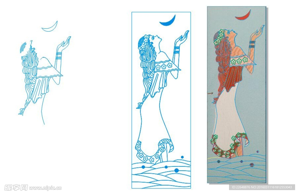 镜花 推拉门 平开门 美女