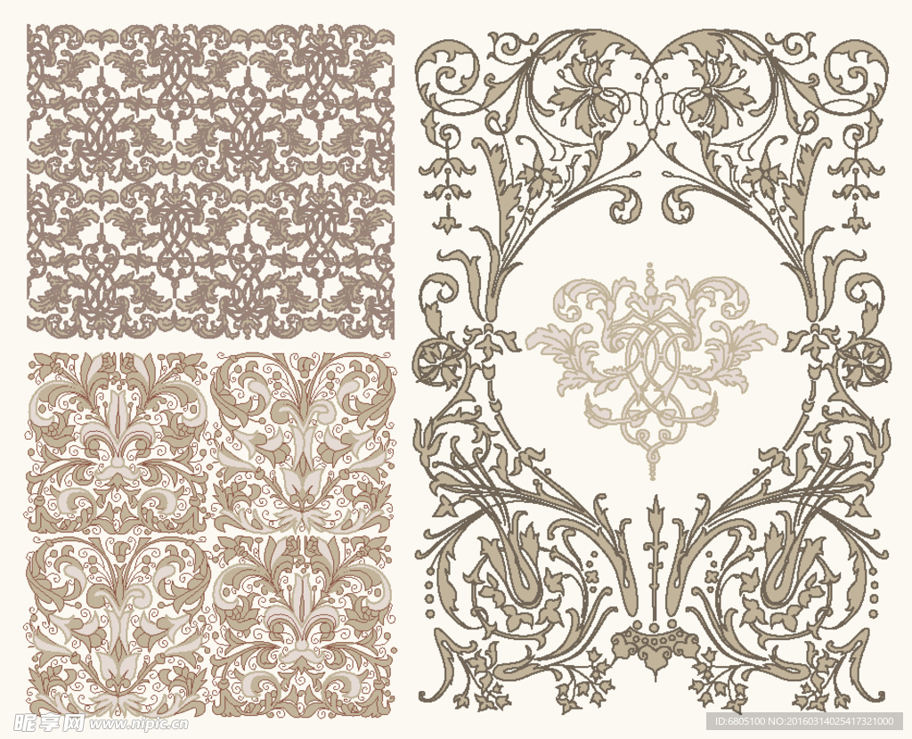 矢量时尚花纹背景底纹