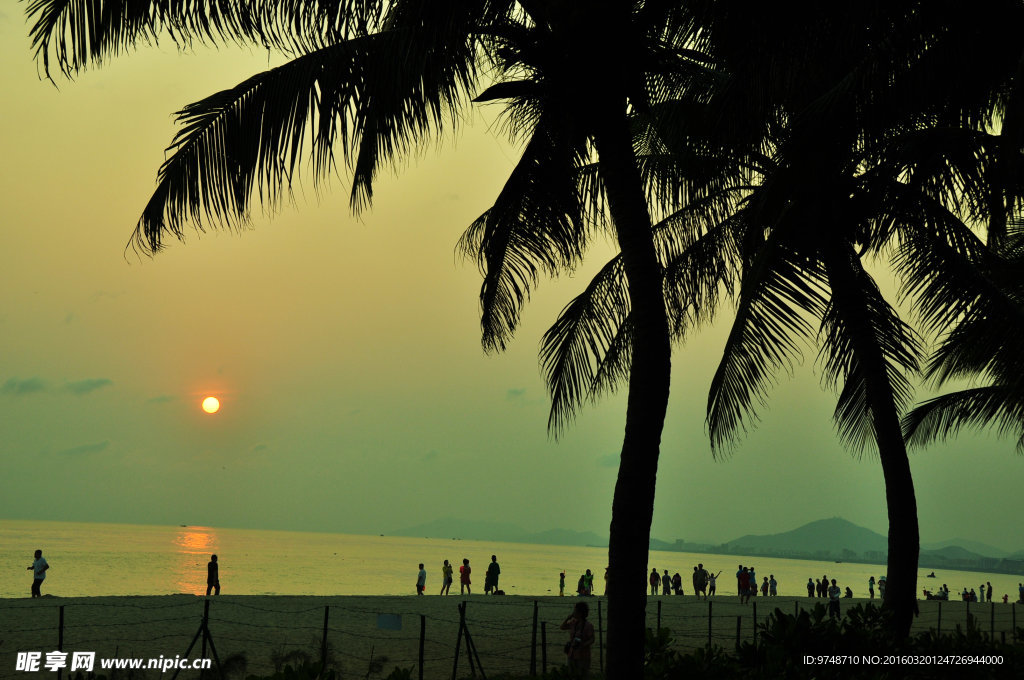 三亚湾的傍晚