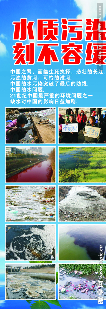 水污染 展架