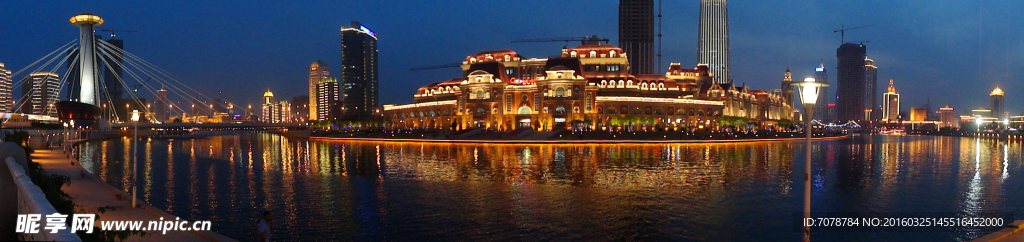 天津滨河夜景