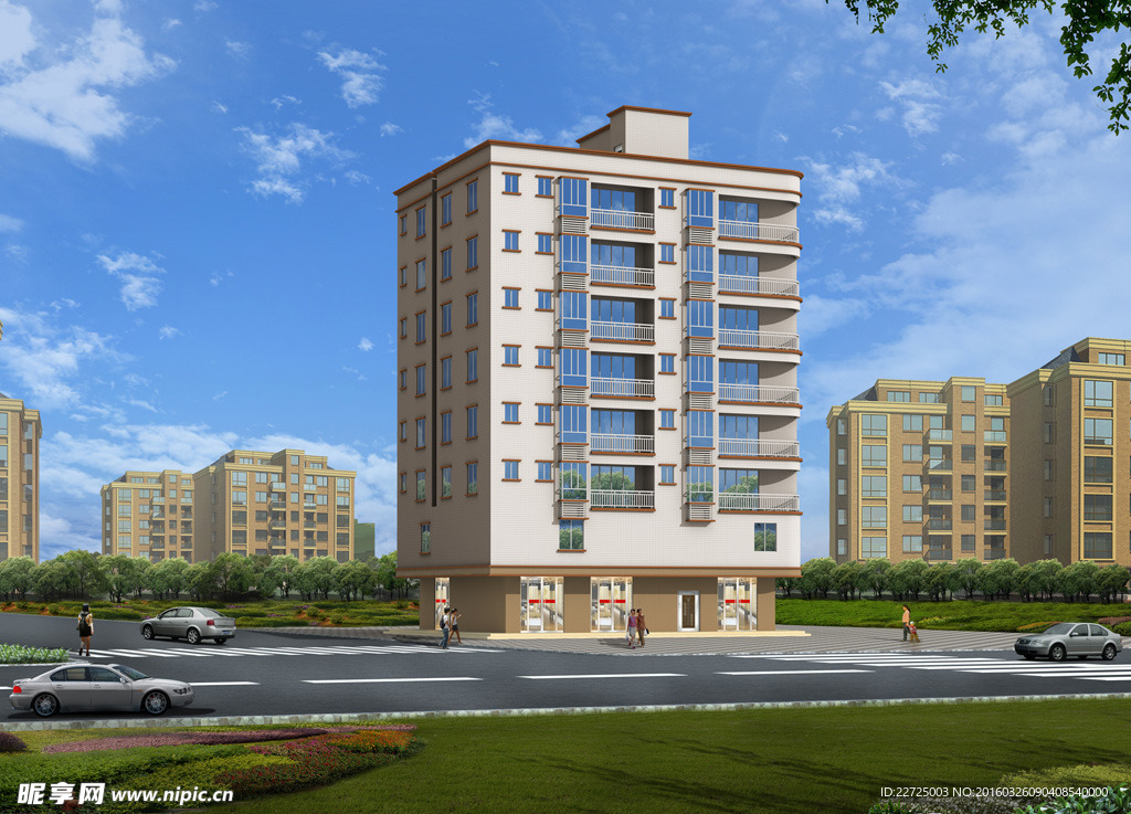 商品房建筑效果图