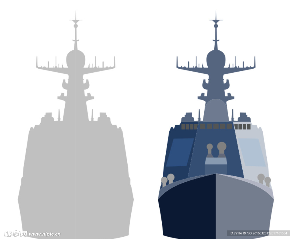 神盾正面矢量图