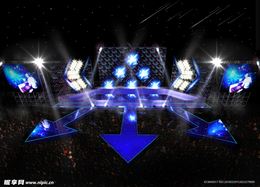 绚丽舞台效果图