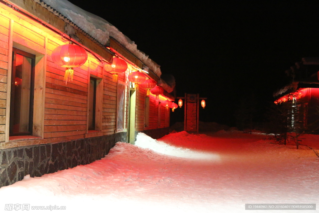 雪乡夜景