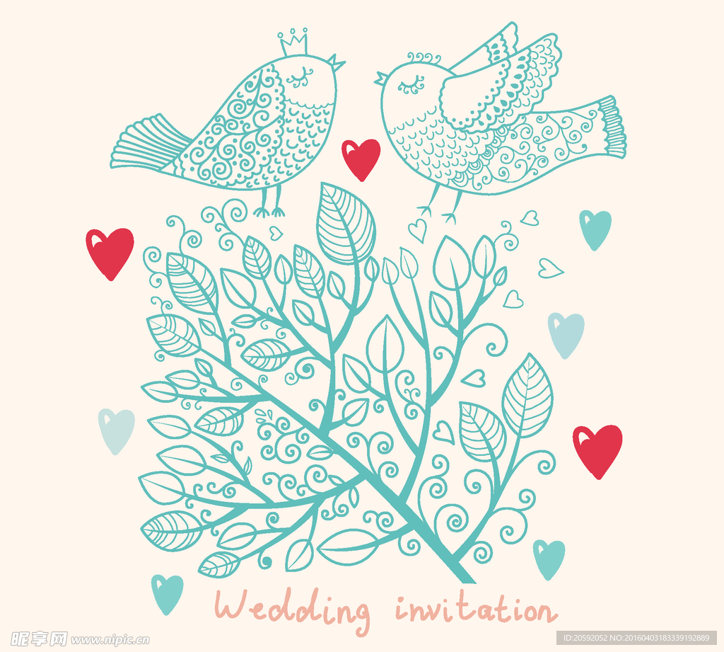 绿树叶小鸟剪纸