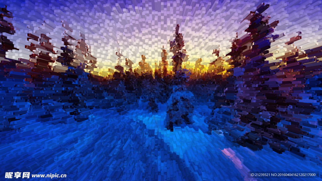 蓝色 方块 流动