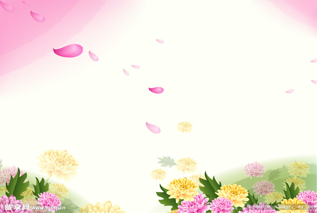 唯美花瓣海报背景