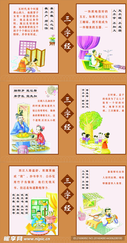 三字经 学校 展板 校园文化墙