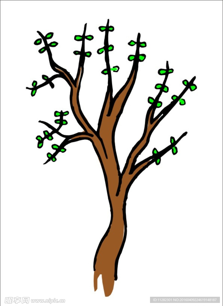 小树发芽