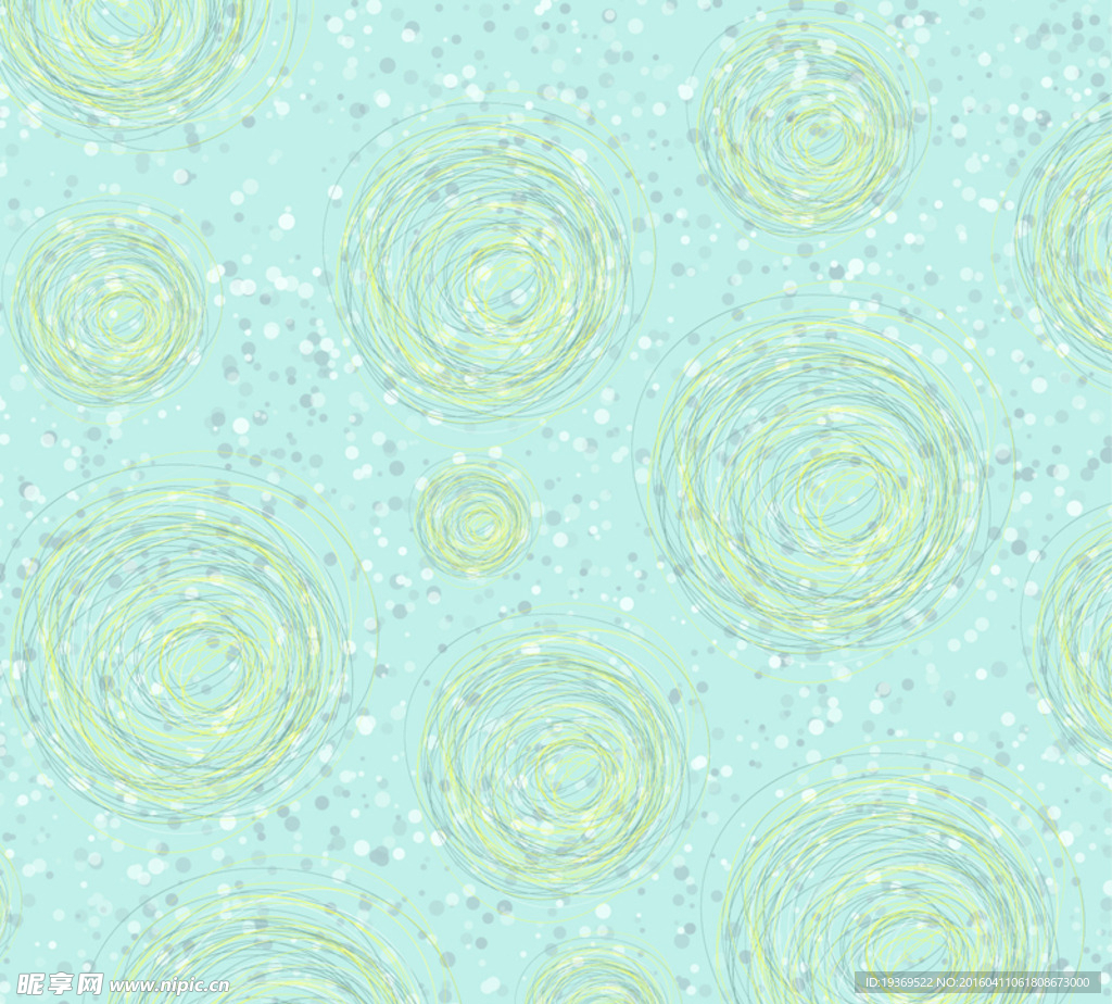 涂鸦圆环无缝背景