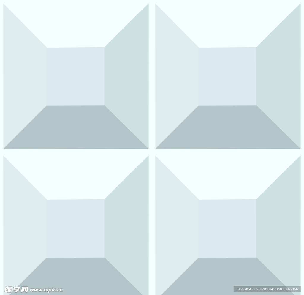 白色三维扣板素材