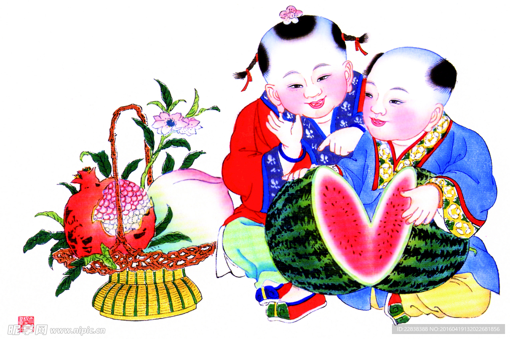 杨柳青年画 未分层含路径