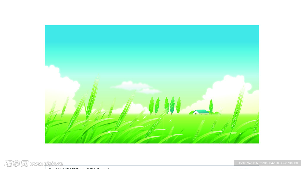 矢量草风光草原景色