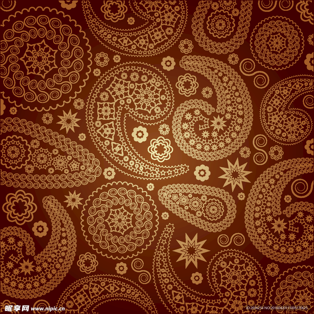 棕红底色 火腿纹花纹