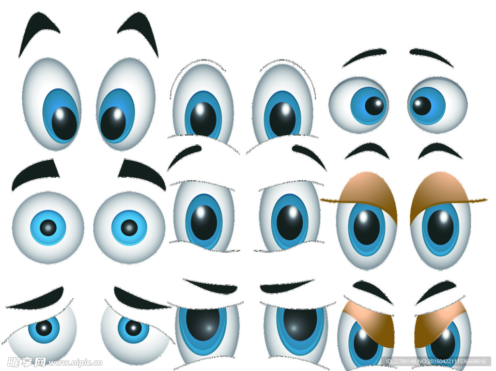 9款卡通眼睛设计