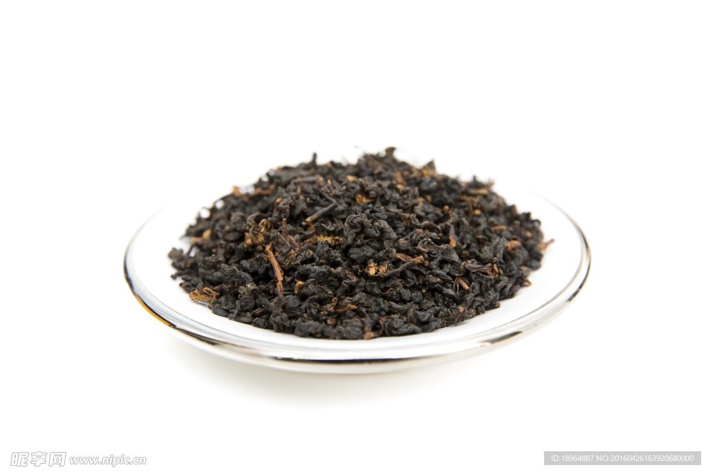 白底茶叶高清特写