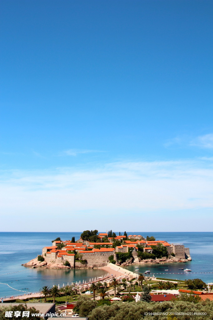 地中海黑山风景图片