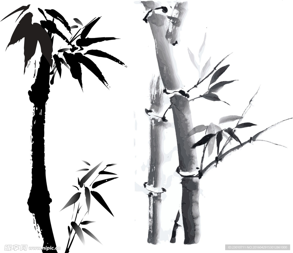 水墨竹子