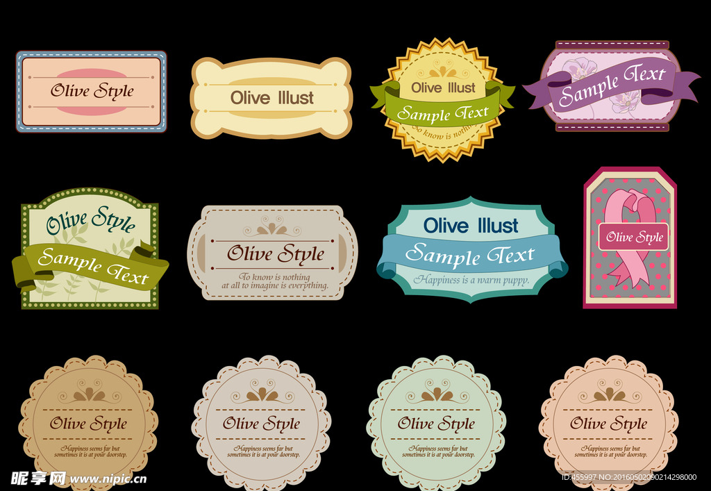 精美欧式贴纸标签