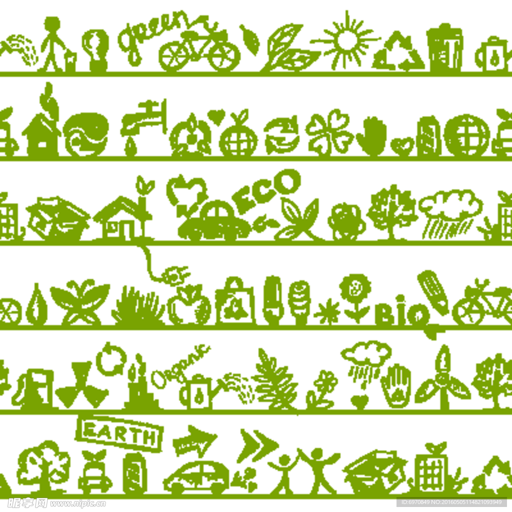 绿色生活简笔画