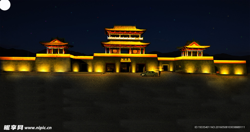 城楼 古建筑 亮化景观设计