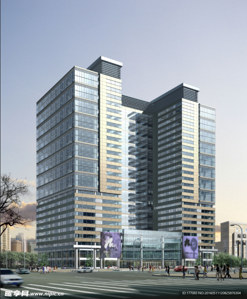 商业大厦PS分层效果图